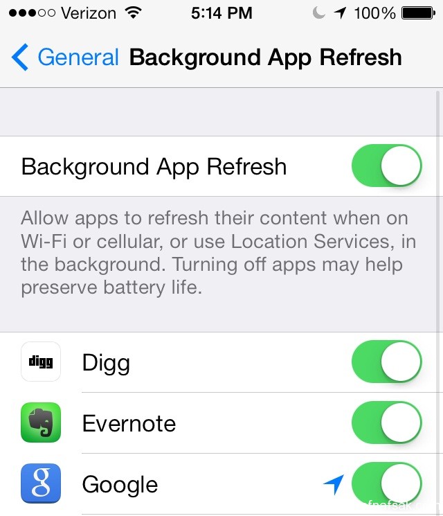 11 نصيحة لكي تحافظ على بطارية الهاتف الذكي من iOS7 بطارية الاي فون، ثقف نفسك 6 11 نصيحة لكي تحافظ على بطارية الهاتف الذكي من iOS7