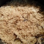 عمل مقلوبة الباذنجان بقطع الدجاج