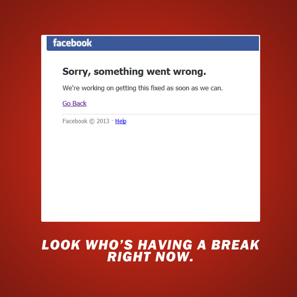 يتوقف الفيس بوك عن العمل