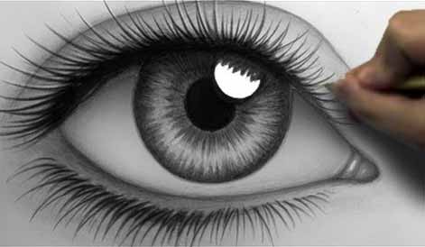 كيف ترسم العين البشرية الحقيقية