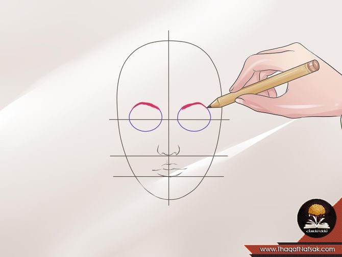 كيفية رسم الوجه بقلم الرصاص للمبتدئين بالصور Gtuyues