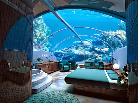 غرف فنادق مذهلة تحت الماء 14