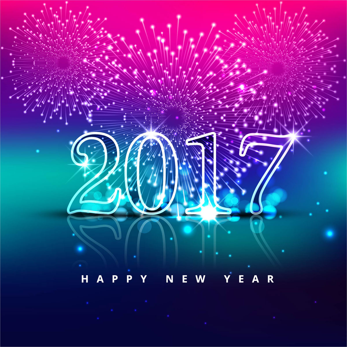 Открытка новый год 2017 вектор
