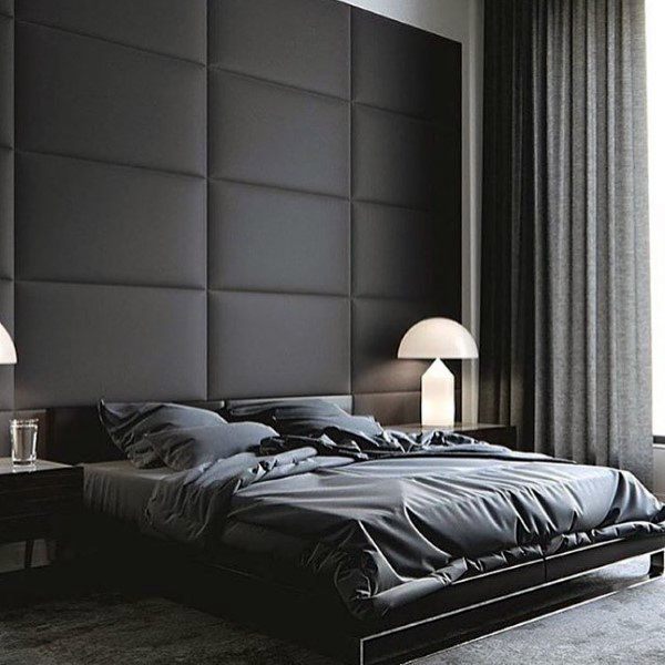غرف نوم باللون الأسود