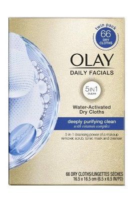 منديل أولاي لتنظيف البشرة ( Daily Deeply Clean 4 in 1 water Activated Cleansing Face Cloths ) :