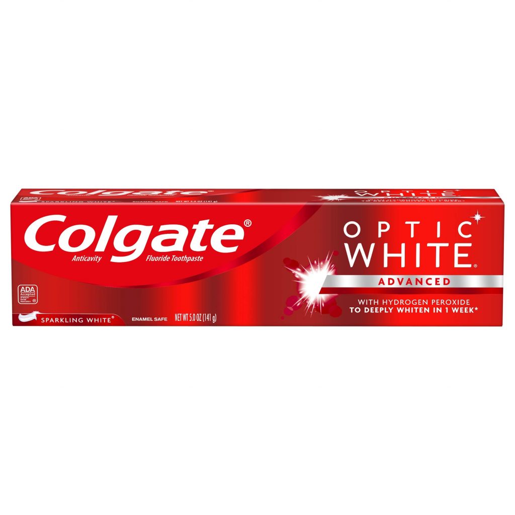 معجون تلميع وتبييض الأسنان كولجيت أوبتيك وايت أدفانسد ( Colgate Optic White ) :