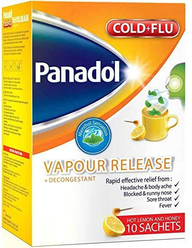 أكياس بنادول كولد آند فلو فيبور ريليز ( Panadol cold and day Vapour Release )