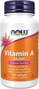 مكملات ناو فيتامين أ 25000 وحدة دولية Now vitamin A 25000 IU