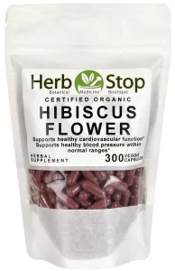 هيرب ستوب كبسولات الكركدية العضوية المعتمدة Herb Stop certified organic Hibiscus Capsules 