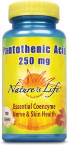 10. ناتشرز لايف حمض البانتوثنيك 250 ملجم  Nature's Life Pantothenic Acid, 250 mg