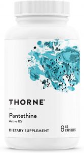 1. بانثينين ثورن - فيتامين B5 (حمض البانتوثينيك) مكمل في شكله النشط  Thorne Research pantethine active B5 dietary supplement