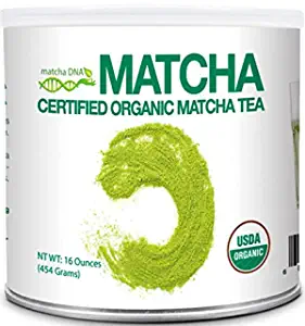 2. مسحوق الشاي الأخضر ماتشا العضوي النقي والمعتمدة ماتشا DNA MATCHA DNA certified organic matcha tea