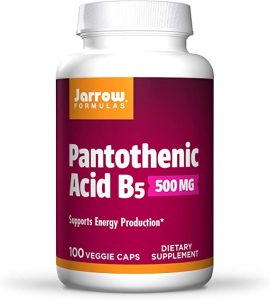 3. تركيبة جارو حمض البانتوثينيك B5 500 ملجم  Jarrow Formulas pantothenic acid B5 500mg