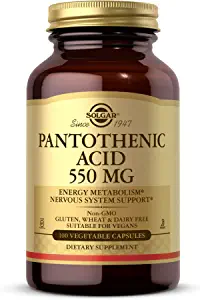 4.حمض البانتوثينيك سولجار 550 ملج Solgar pantothenic acid B5 550 mg