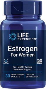 1. استروجين لإطالة الحياة للنساء من لايف اكستنشن Life Extension estrogen for women