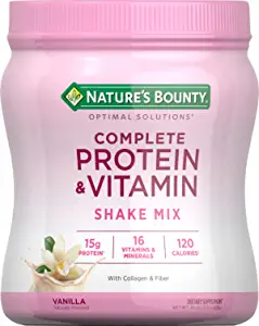12.مزيج البروتين الكامل وفيتامين شيك من ناتشرز باونتي Nature's Bounty complete protein & vitamin shake mix powder