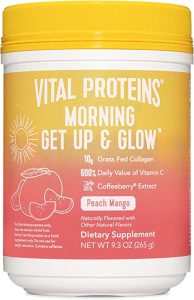 5.مكمل بودرة ببتيدات الكولاجين مورنينغ جيت أب آند جلو من فايتال بروتينز Vital Proteins morning get up& glow