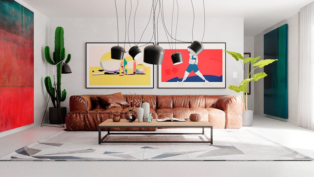 Impressive artwork in the living room
