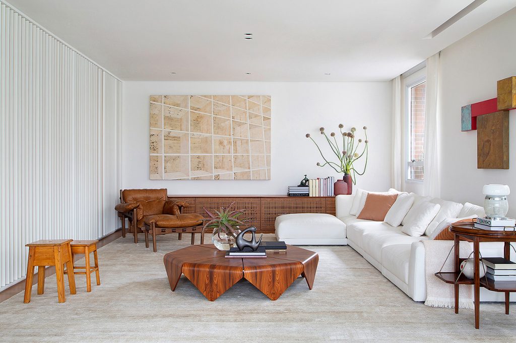 Wood-themed living room