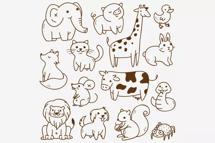 رسومات حيوانات متنوعة